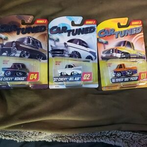 Diecast Toy Car Set - Black, White, Orange